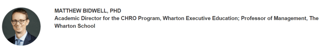 Wharton CHRO Program faculty