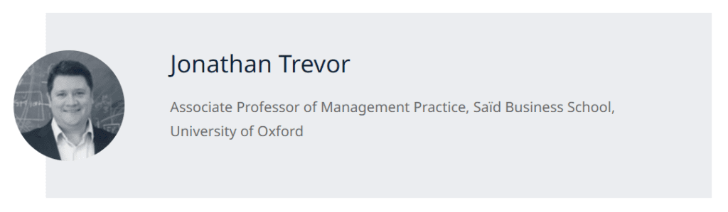 Oxford Enterprise Leadership Programme Faculty